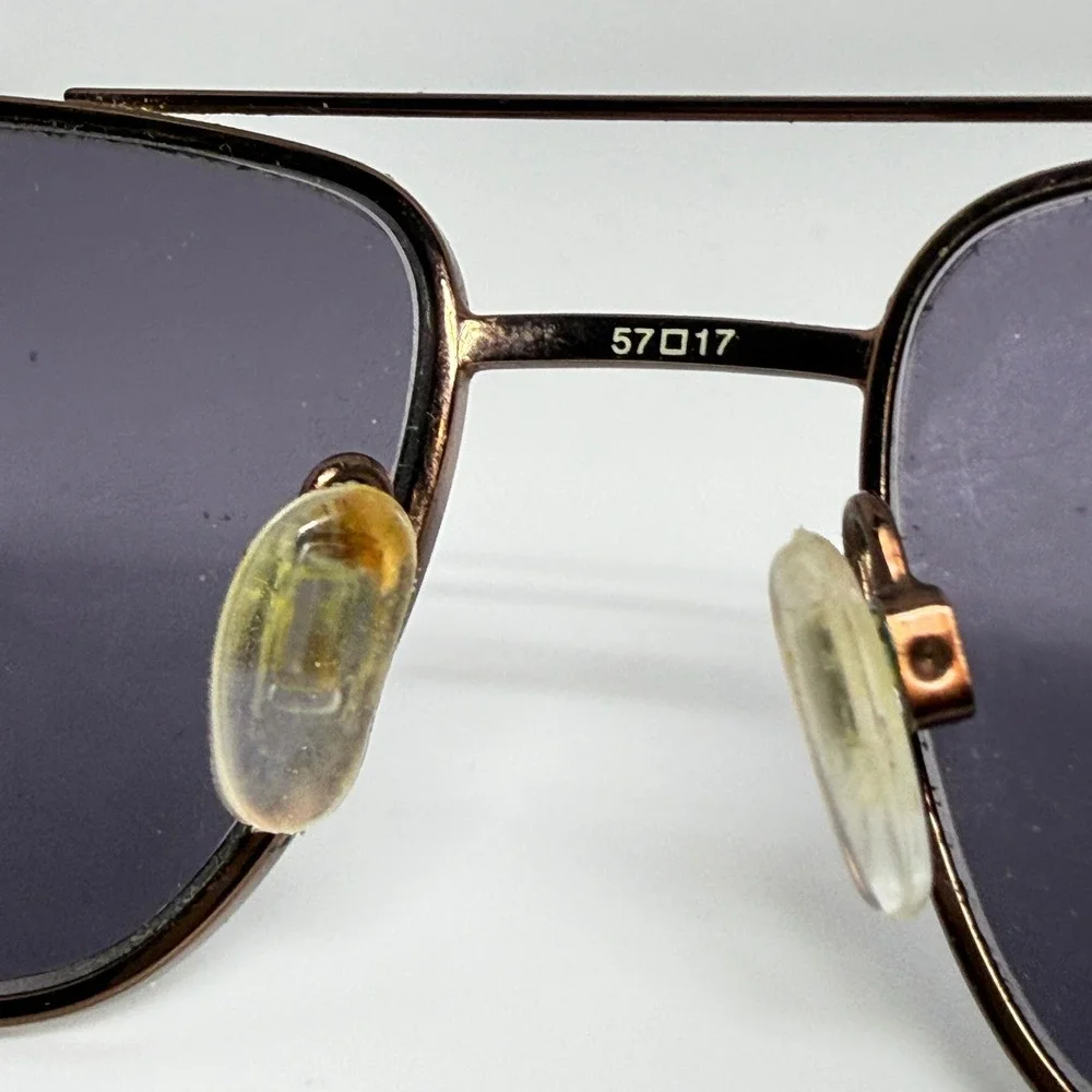 Stetson 281 Zyloware Sunglasses‎ Brown Metal Rectangle Frame 57-17-135 22083
